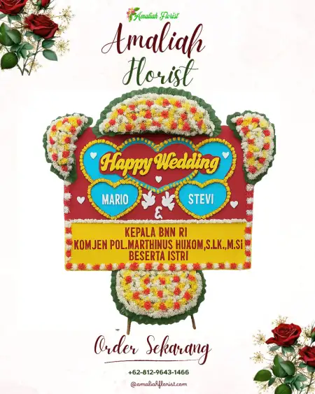 Papan Bunga Pernikahan Peresak